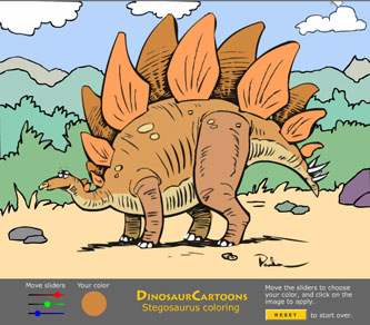 Online dinosaur coloring