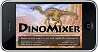 Dinomixer dinosaur mix and match game for iPhone and iPod Touch